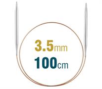 Circular Needle 100cm x 3.50mm White Brass, Long